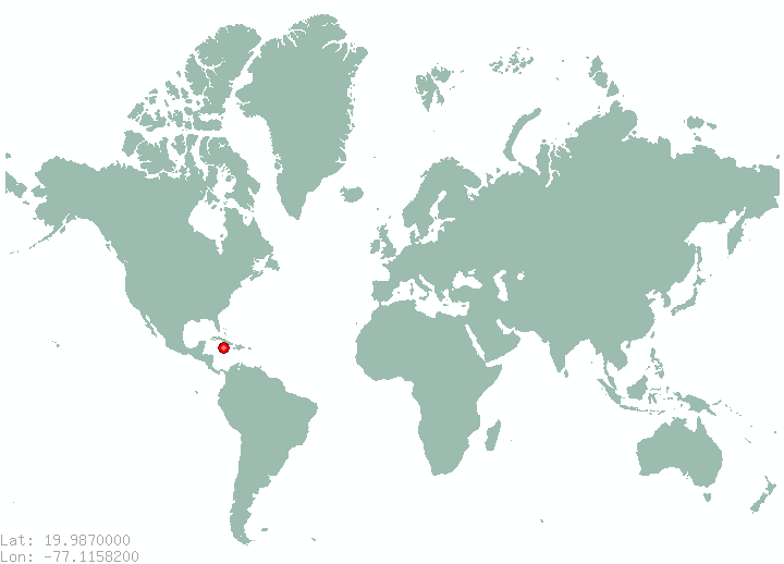 Derecho de Caridad in world map